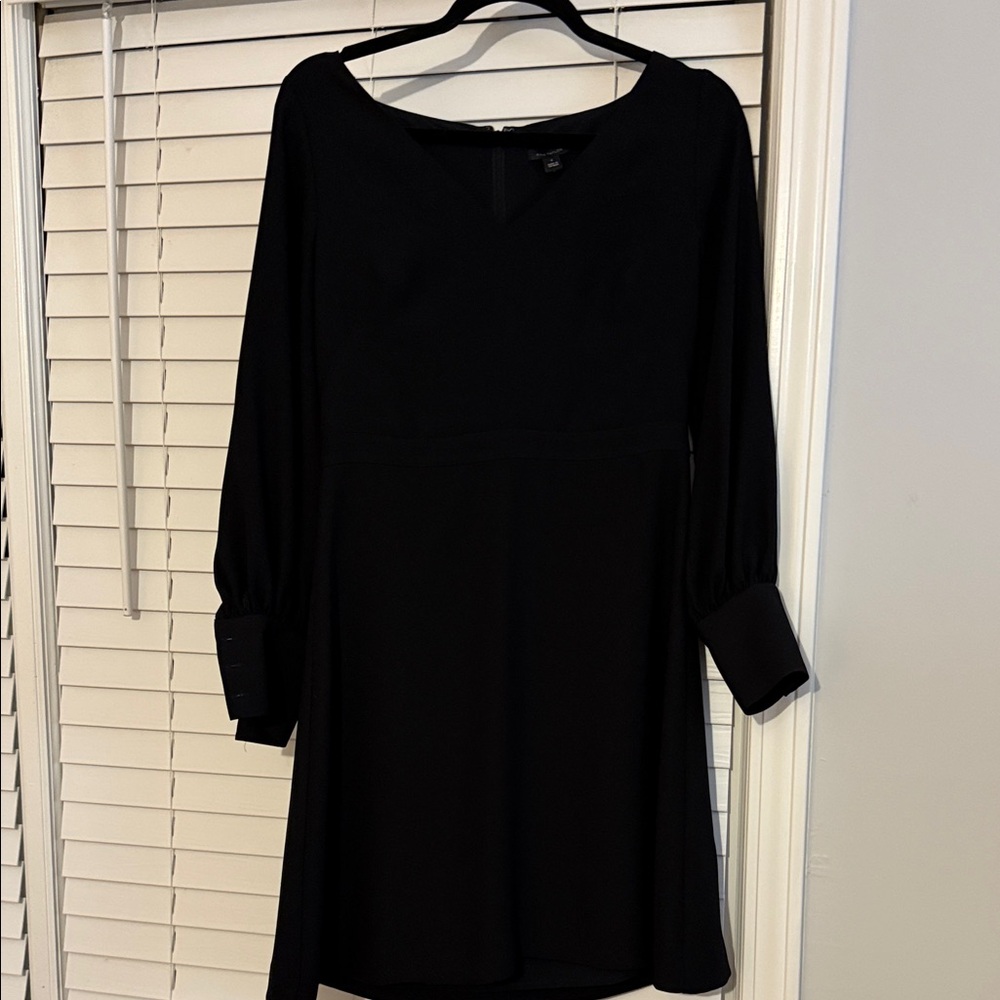 Ann Taylor Classic Black Long Sleeve Dress